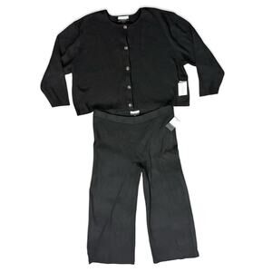 Eloquii Elements Rib Knit Button Lounge Set Pants Cardigan size 18 20 NEW Tags